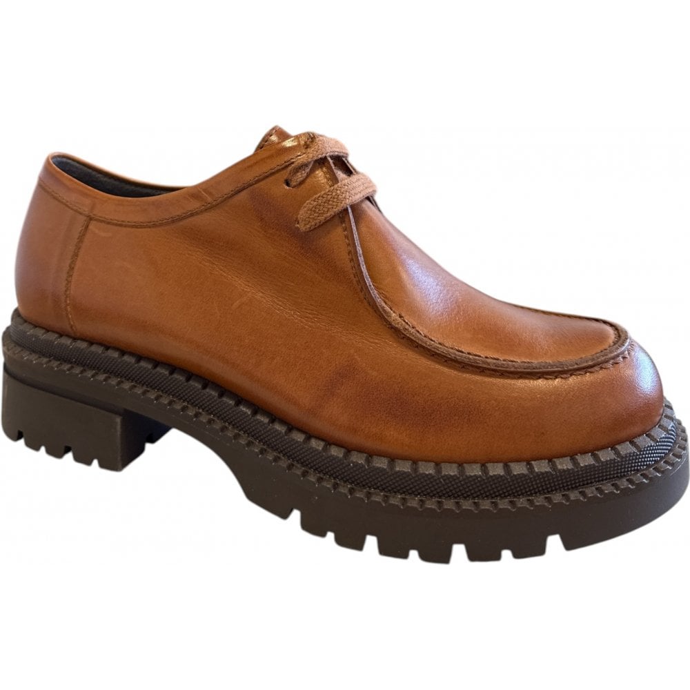 Pitillos  10.797 Tan Leather Lace-Up Moccasins