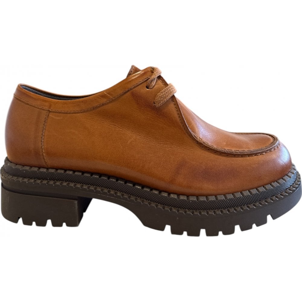 Pitillos  10.797 Tan Leather Lace-Up Moccasins