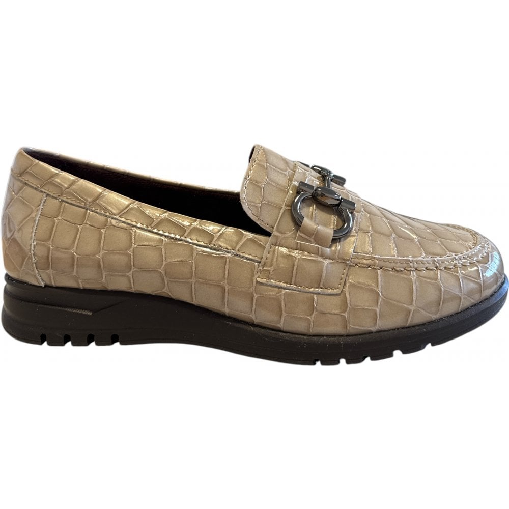Pitillos  20.201 Beige Patent Croc Print Loafers