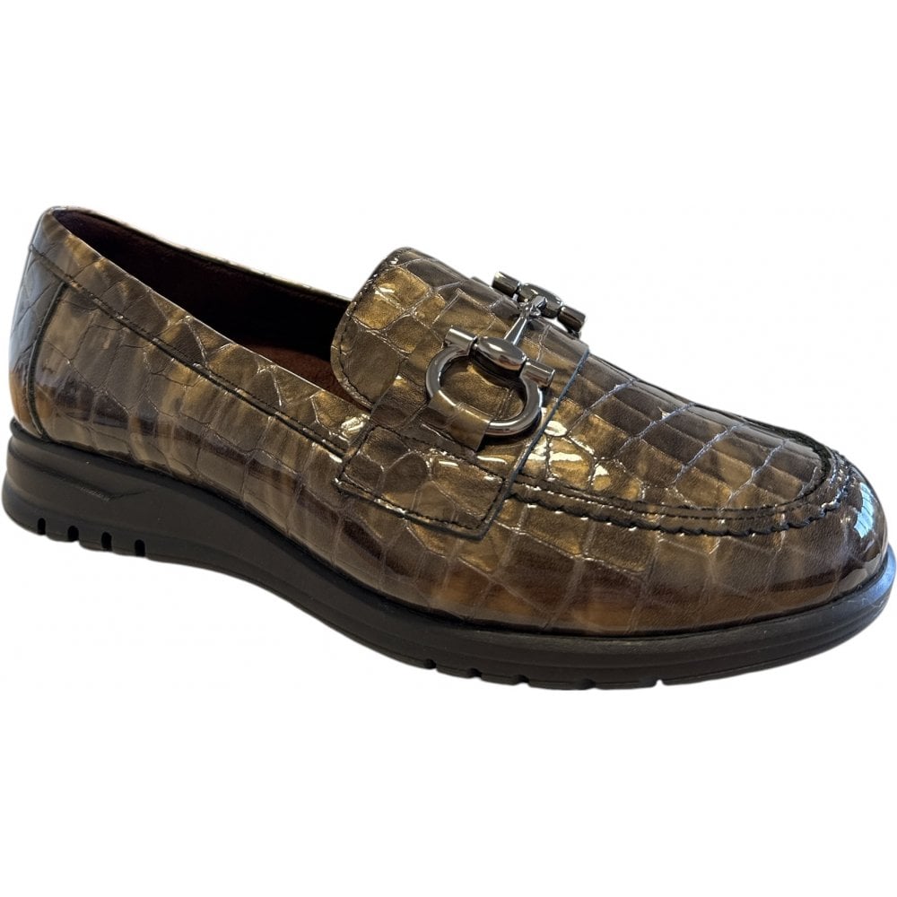 Pitillos  20.201 Grey Patent Croc Print Loafers