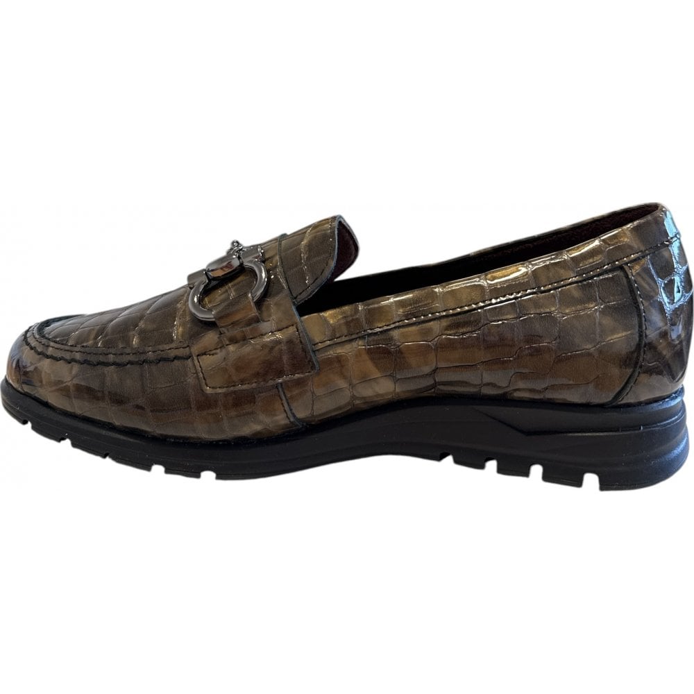 Pitillos  20.201 Grey Patent Croc Print Loafers