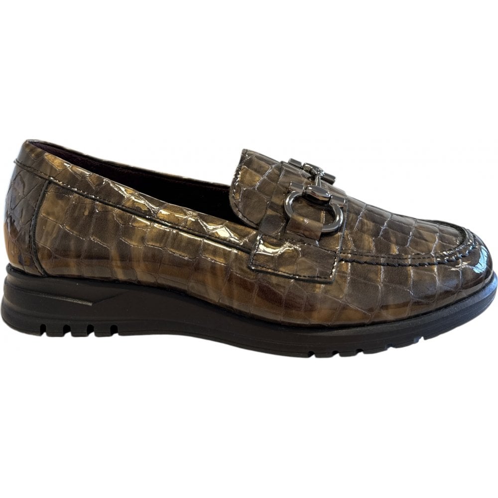 Pitillos  20.201 Grey Patent Croc Print Loafers