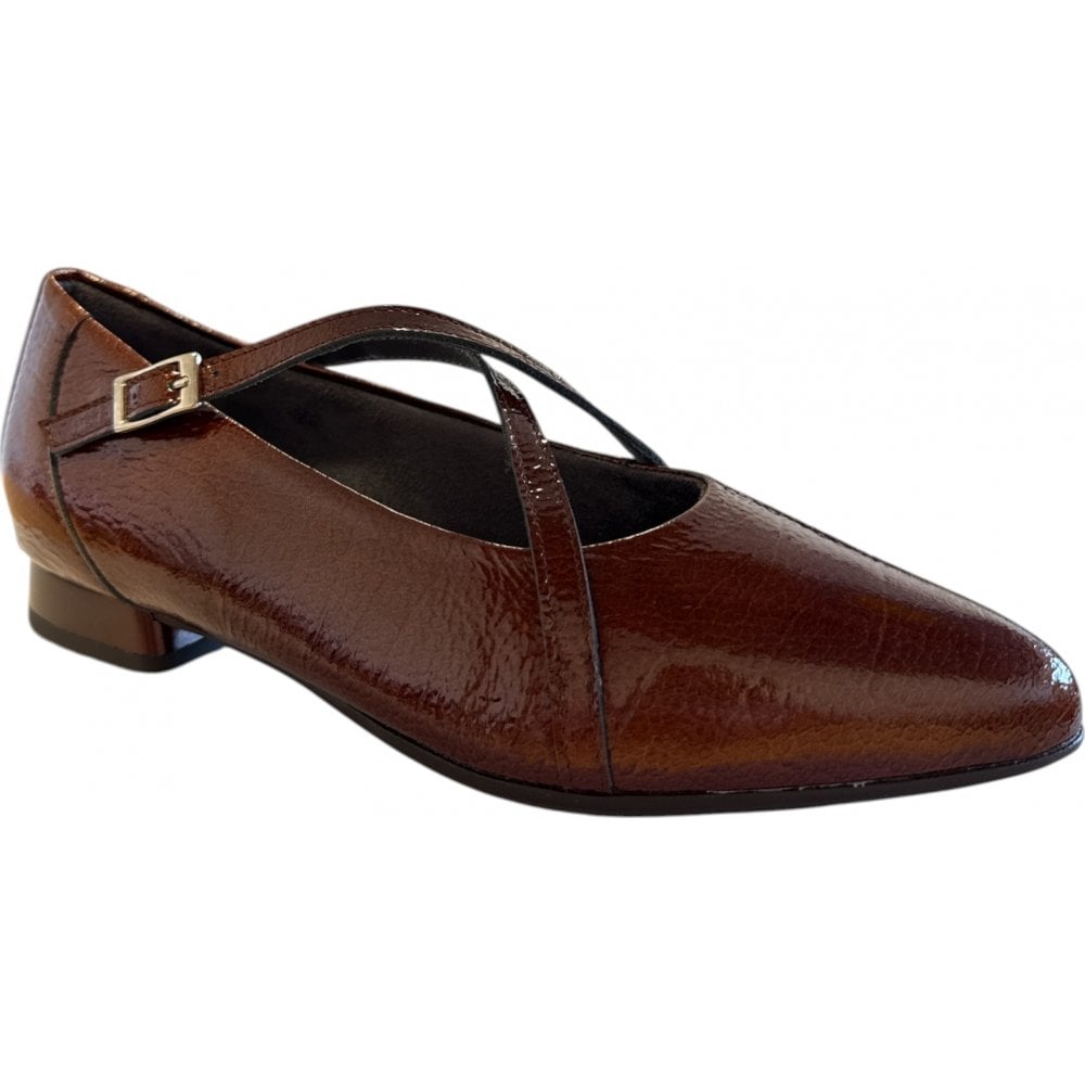 Pitillos  10.841 Tan Patent Pointed Ballet Flats