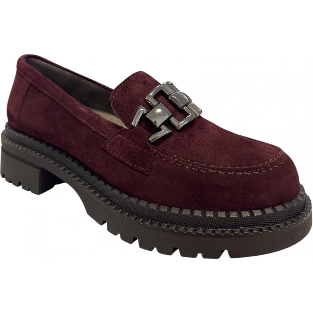 Pitillos  10.799 Burgundy Suede Chunky Loafers