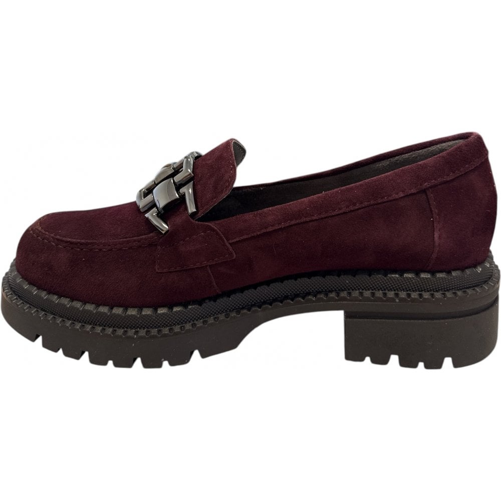 Pitillos  10.799 Burgundy Suede Chunky Loafers
