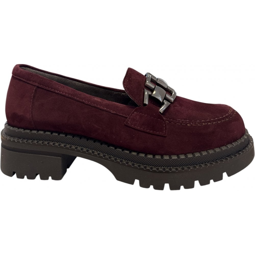 Pitillos  10.799 Burgundy Suede Chunky Loafers