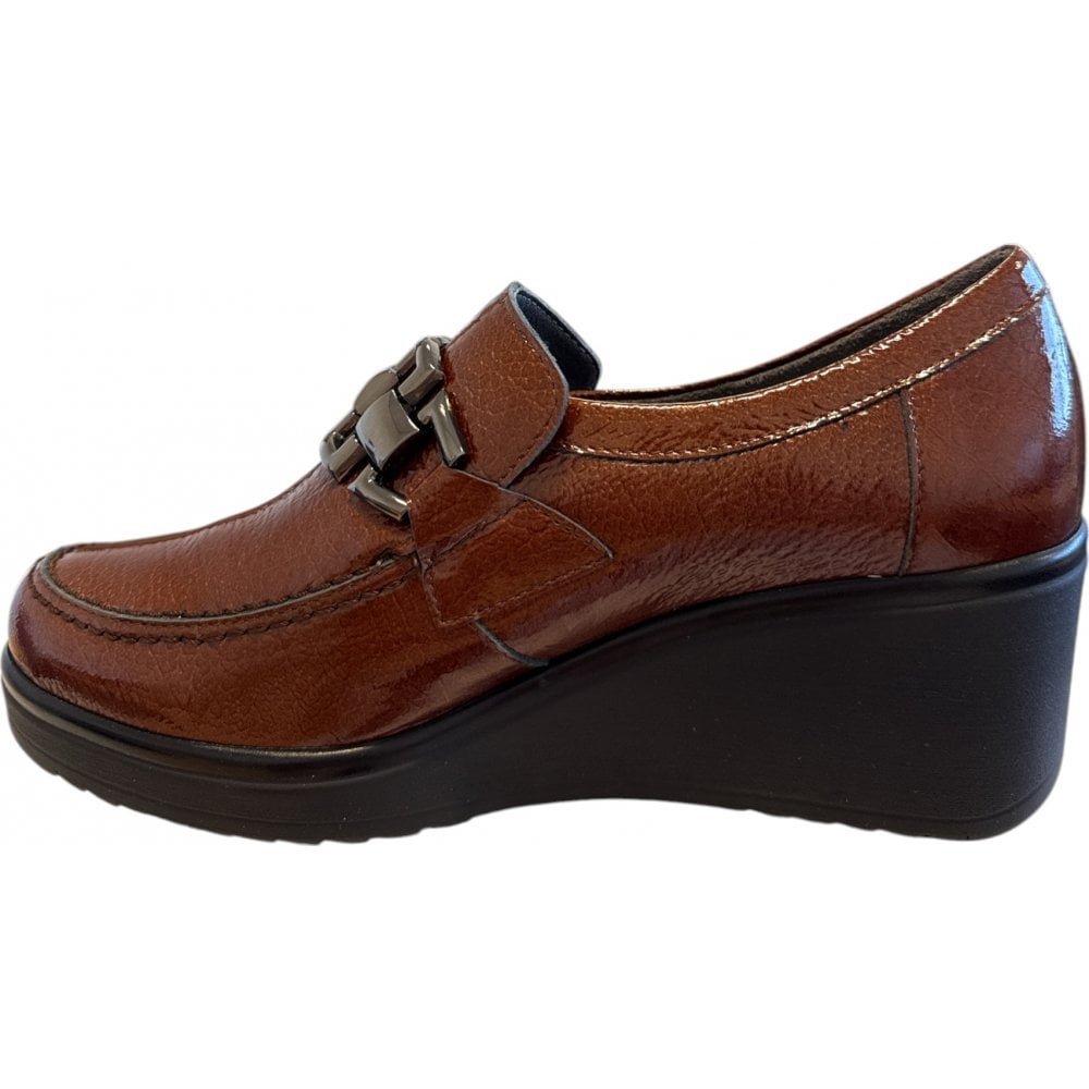 Pitillos  20.232 Brown Patent Wedge Shoes
