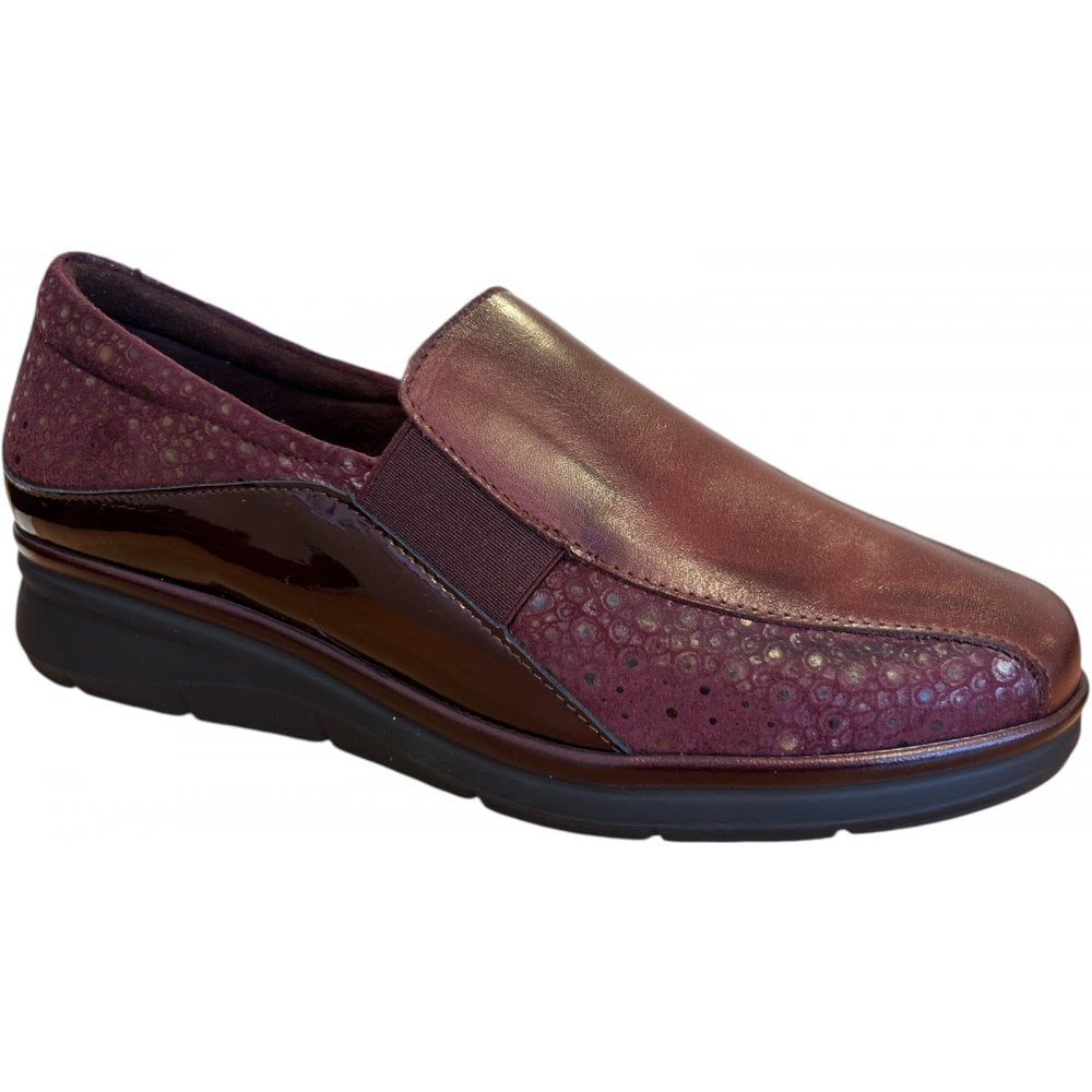 Pitillos  10.702 Burgundy Leather Slip On Casual Shoes