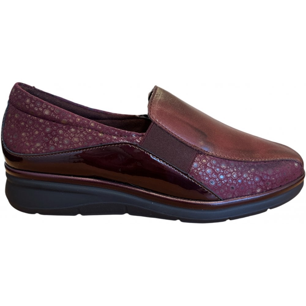 Pitillos  10.702 Burgundy Leather Slip On Casual Shoes