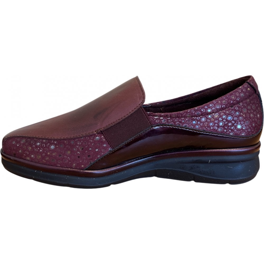 Pitillos  10.702 Burgundy Leather Slip On Casual Shoes
