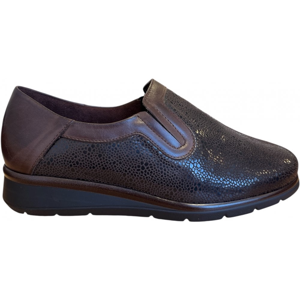Pitillos  10.711 Brown Leather Slip On Casual Shoes