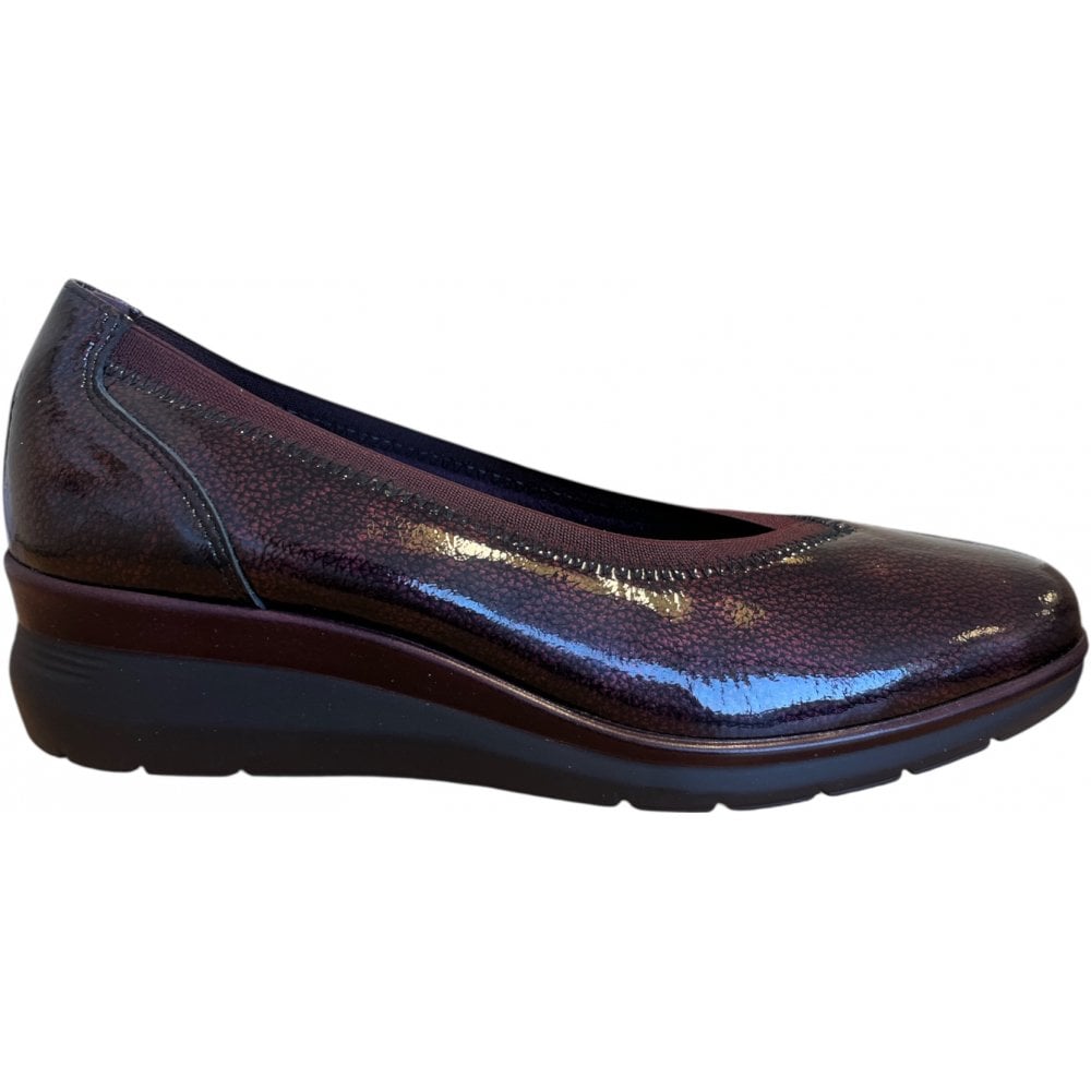 Pitillos 10.732 Burgundy Patent Ballerina Wedges