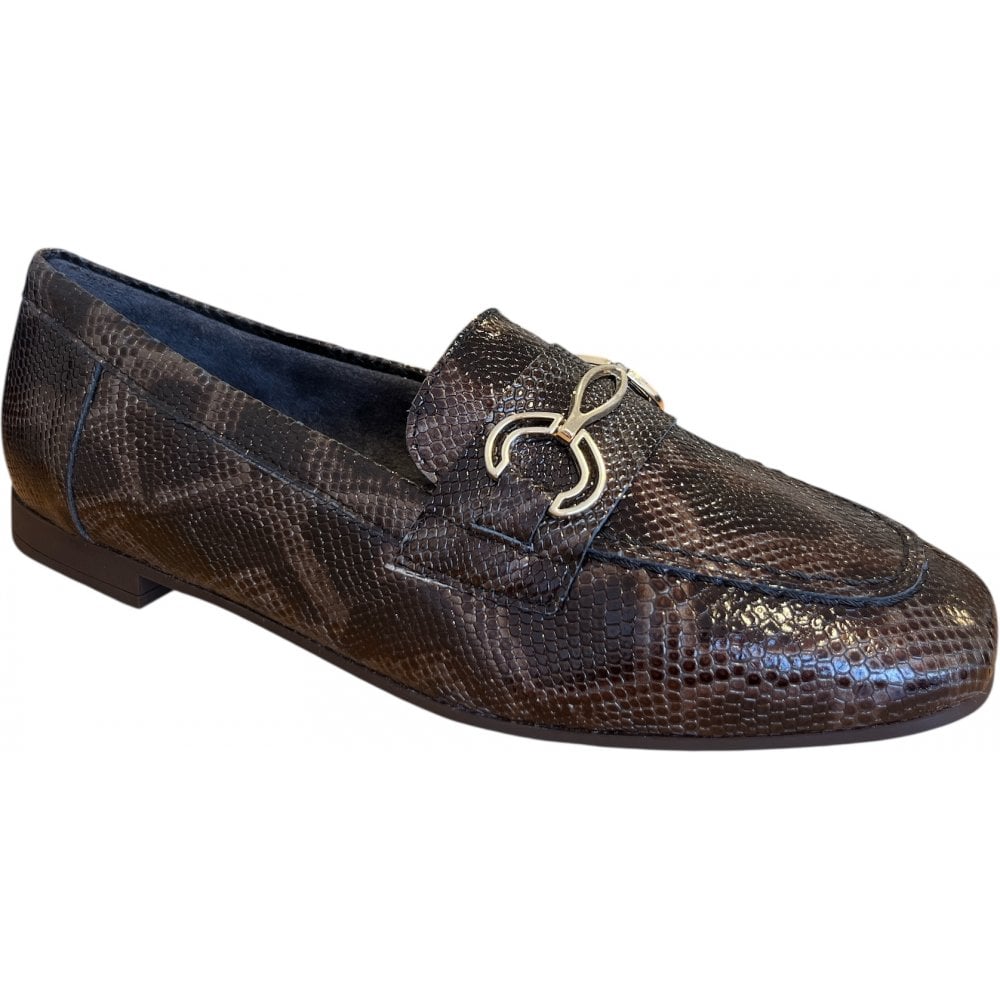 Pitillos  10.871 Brown Reptile Print Loafers