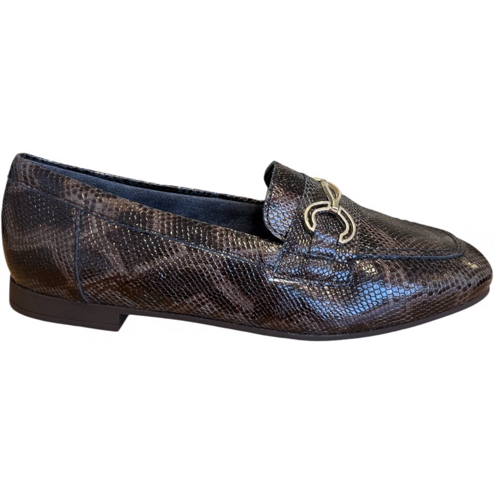 Pitillos  10.871 Brown Reptile Print Loafers