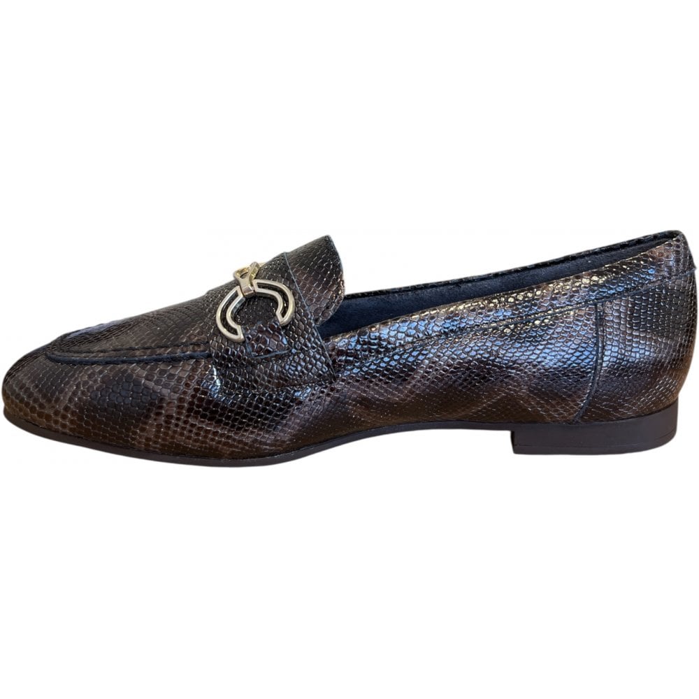 Pitillos  10.871 Brown Reptile Print Loafers