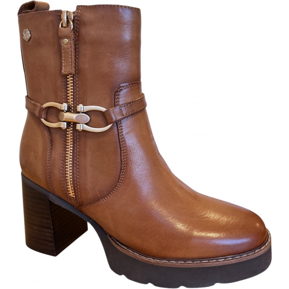 Carmela 162685 Tan Leather Ankle Boots