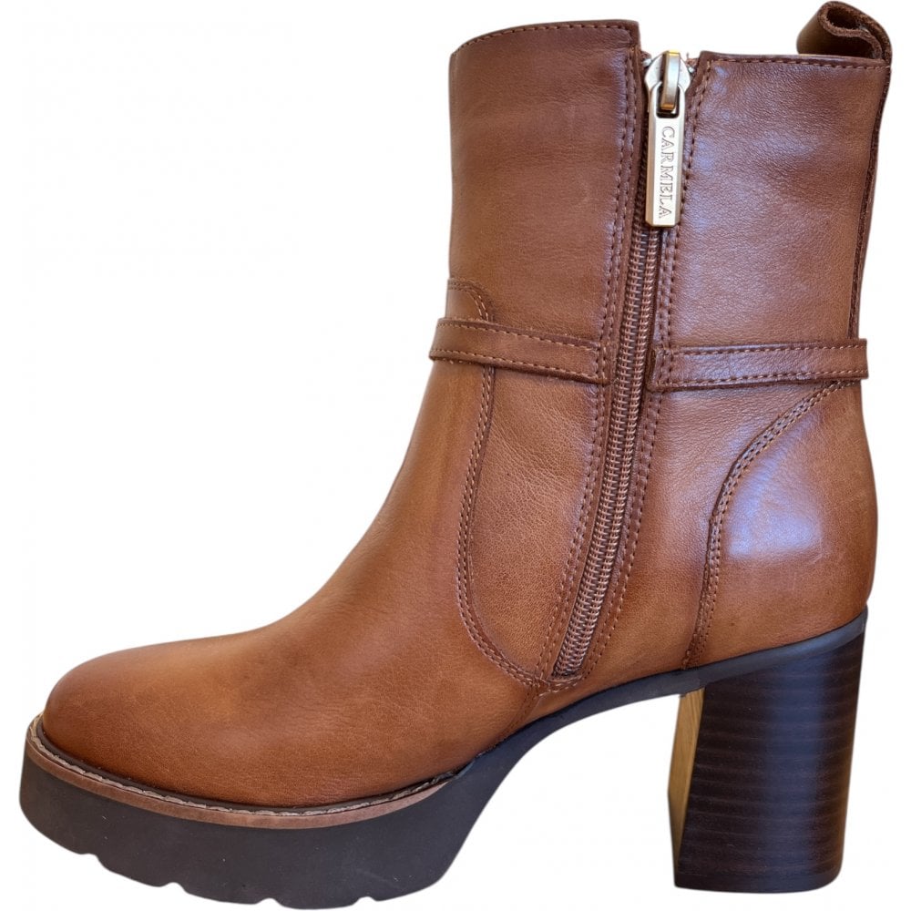 Carmela 162685 Tan Leather Ankle Boots