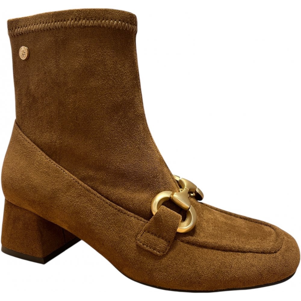 Xti 144288 Tan Faux Suede Ankle Boots