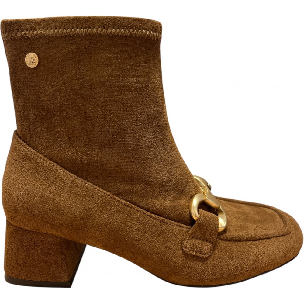 Xti 144288 Tan Faux Suede Ankle Boots