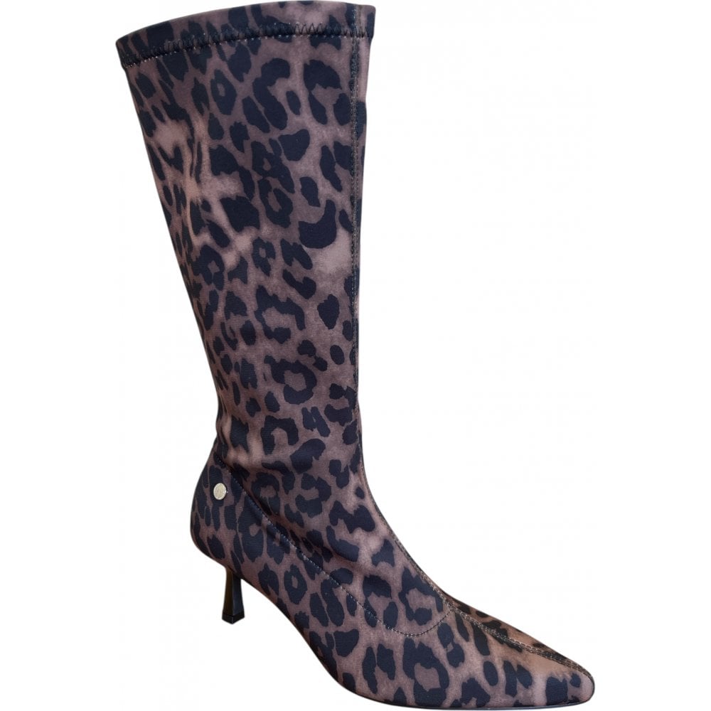 Xti 144703 Leopard Print Stretch Knee High Boots