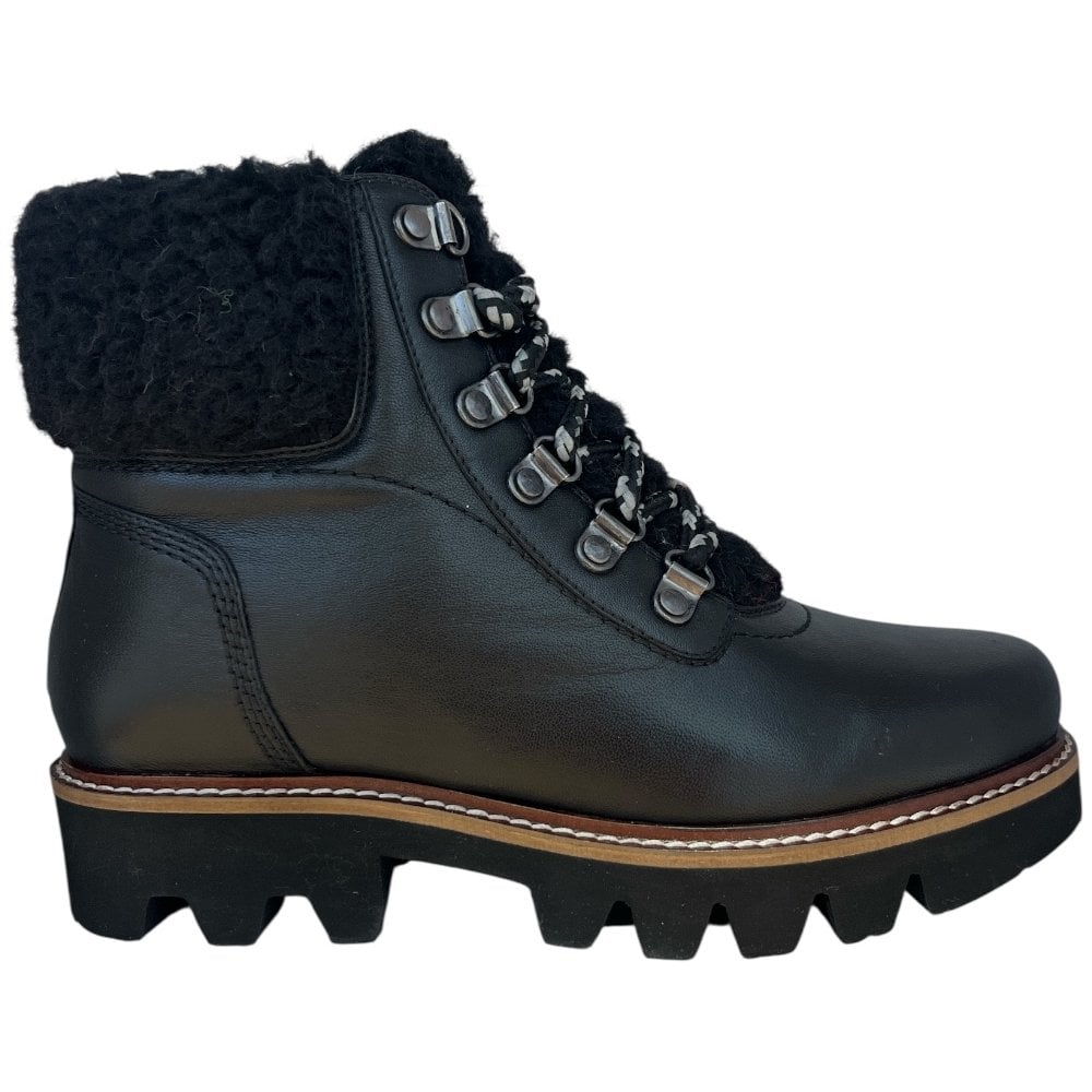 Ravel Clyde Black Leather Lace-Up Boots