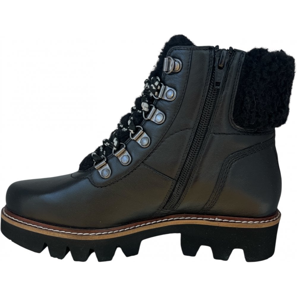 Ravel Clyde Black Leather Lace-Up Boots