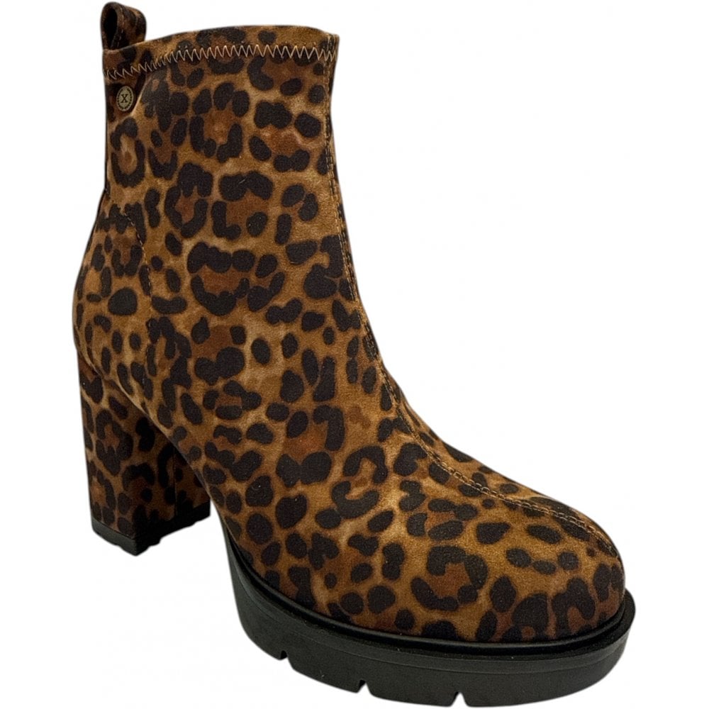 Xti 144579 Leopard Print Heeled Ankle Boots