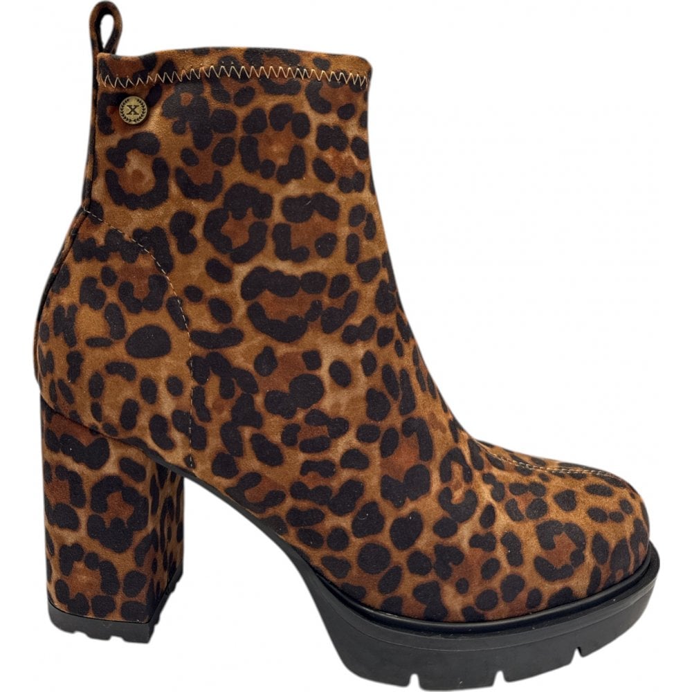 Xti 144579 Leopard Print Heeled Ankle Boots