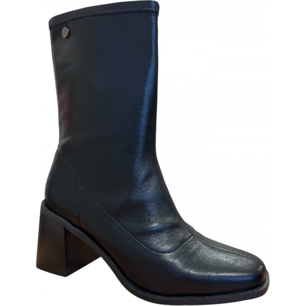 Xti 144714 Black Faux Leather Sock Boots