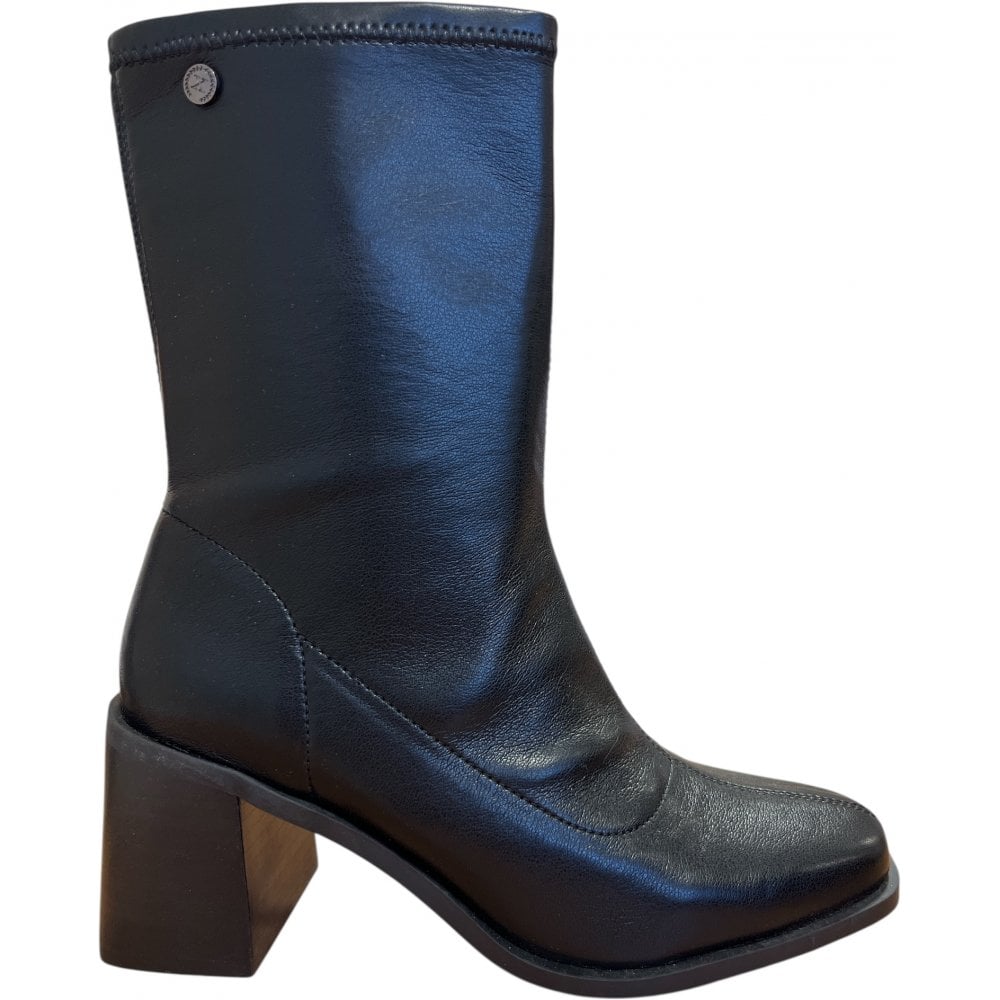 Xti 144714 Black Faux Leather Sock Boots