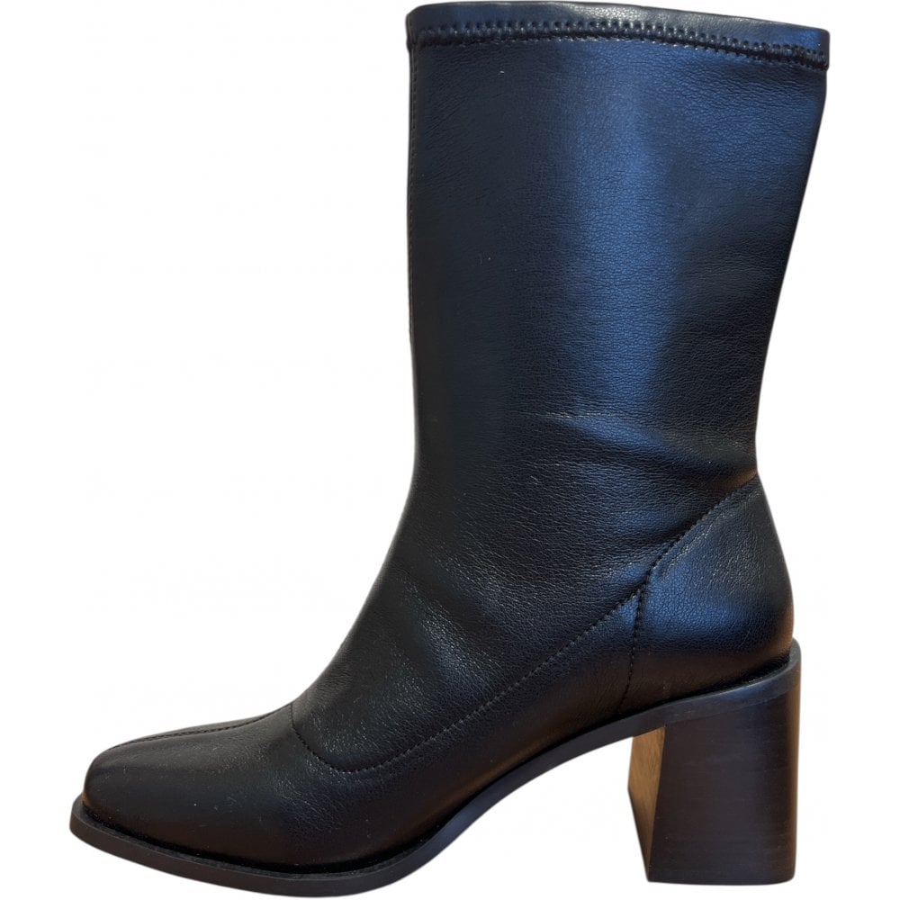Xti 144714 Black Faux Leather Sock Boots