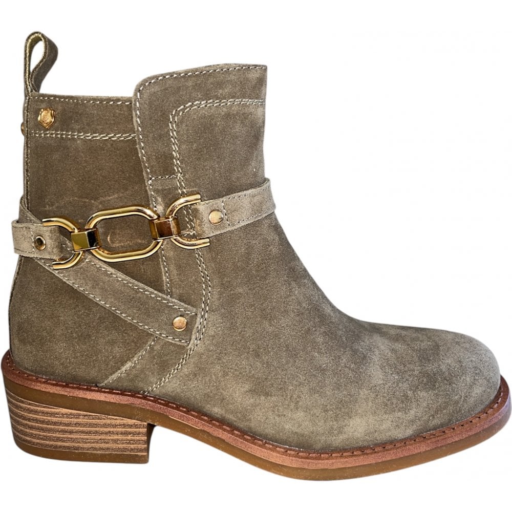 Carmela 162621 Beige Suede Ankle Boots