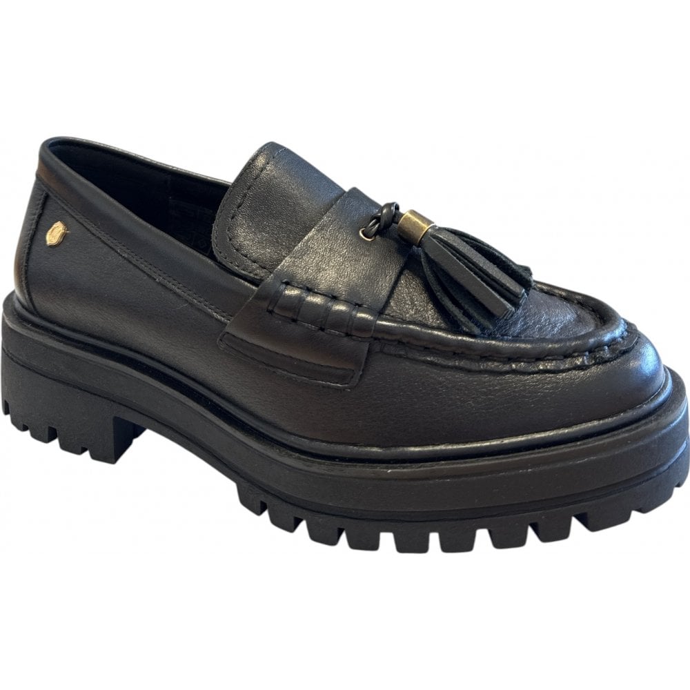 Carmela 162552 Black Leather Loafers