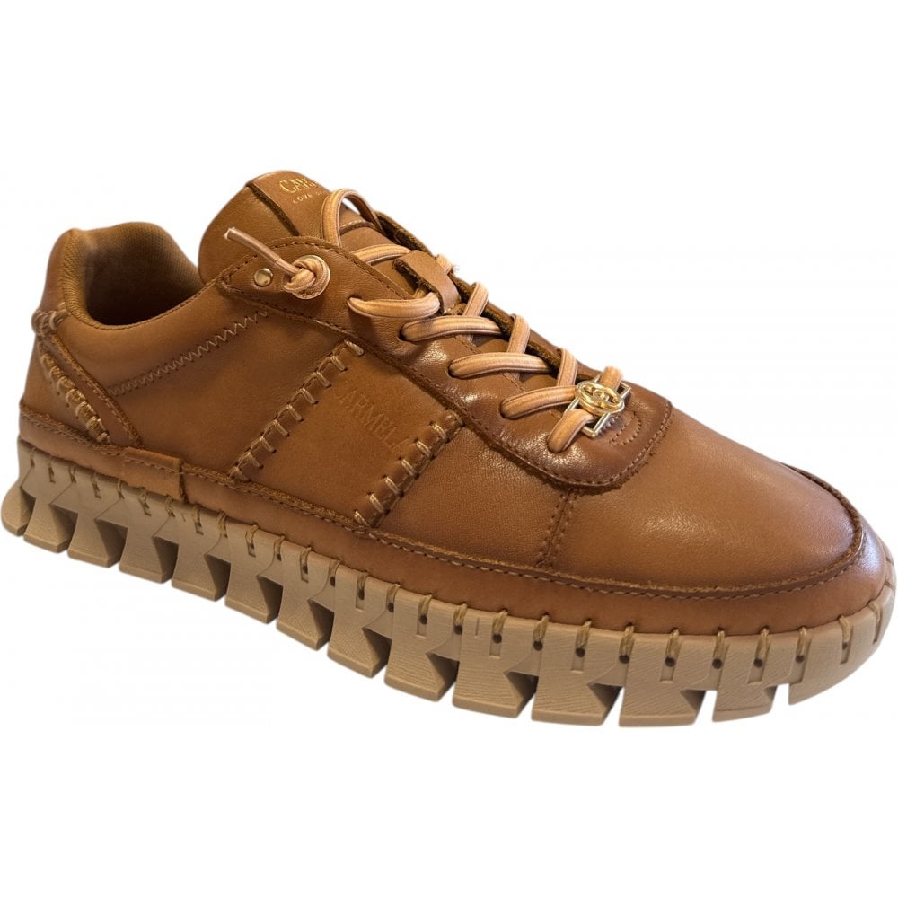 Carmela 162528 Tan Leather Slip On Trainers