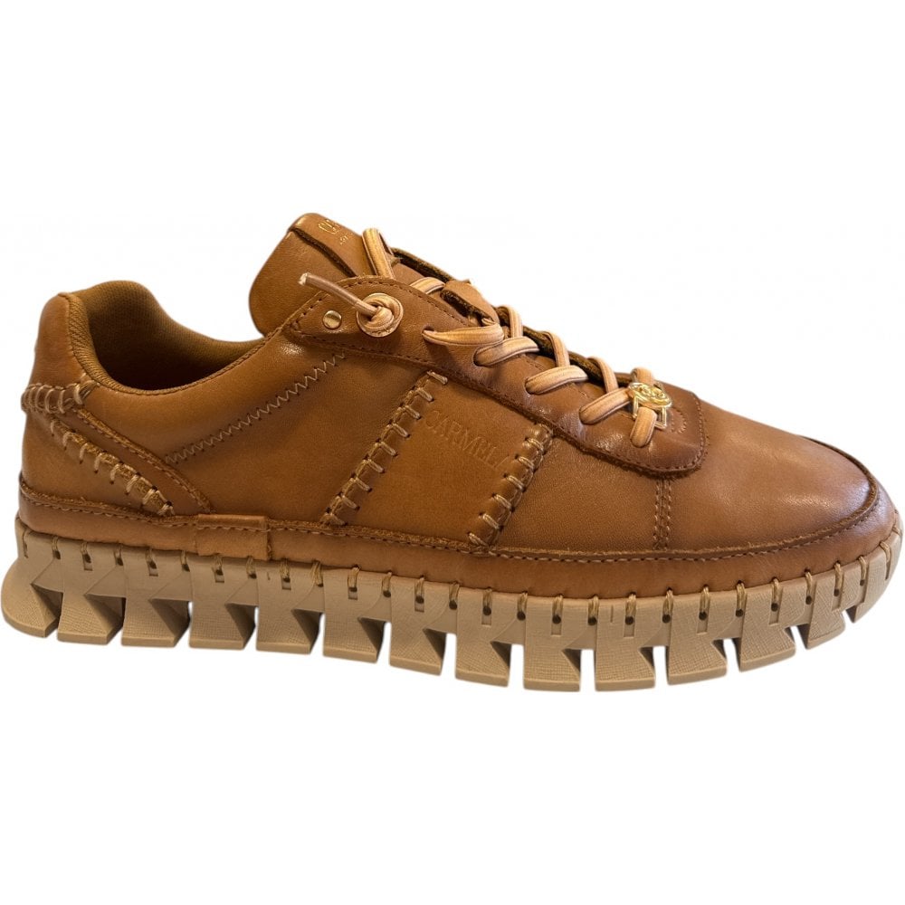Carmela 162528 Tan Leather Slip On Trainers
