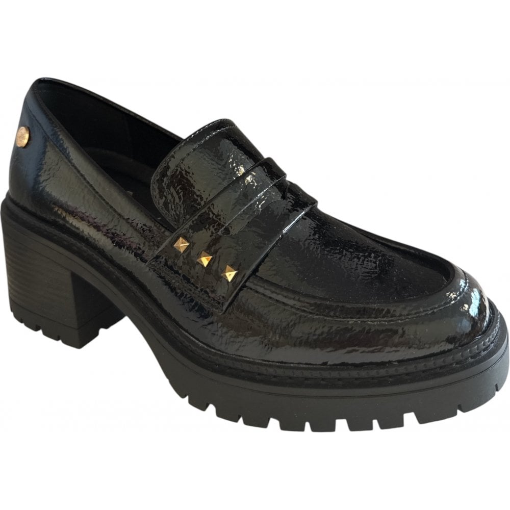 Xti 144273 Black Patent Heeled Loafers