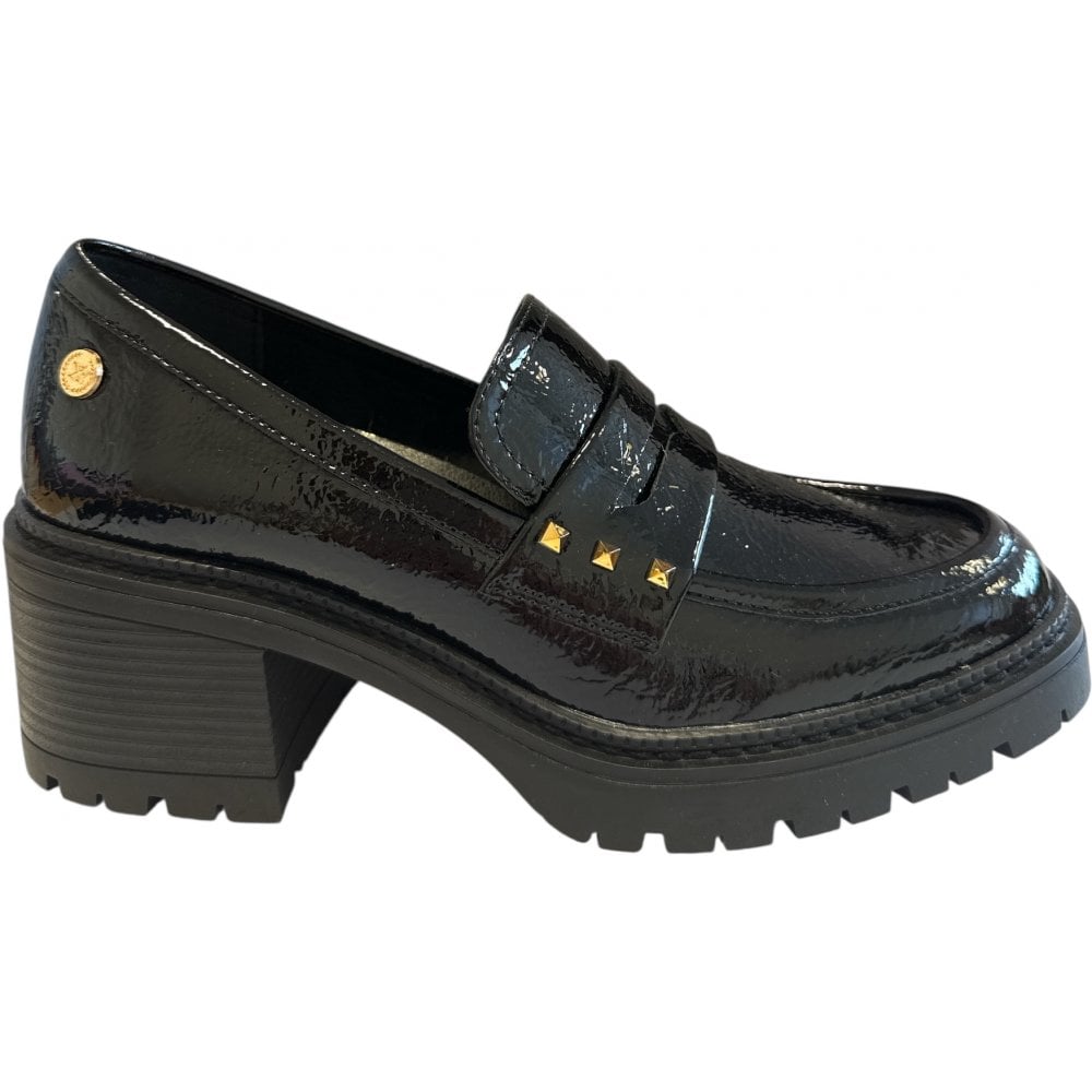 Xti 144273 Black Patent Heeled Loafers