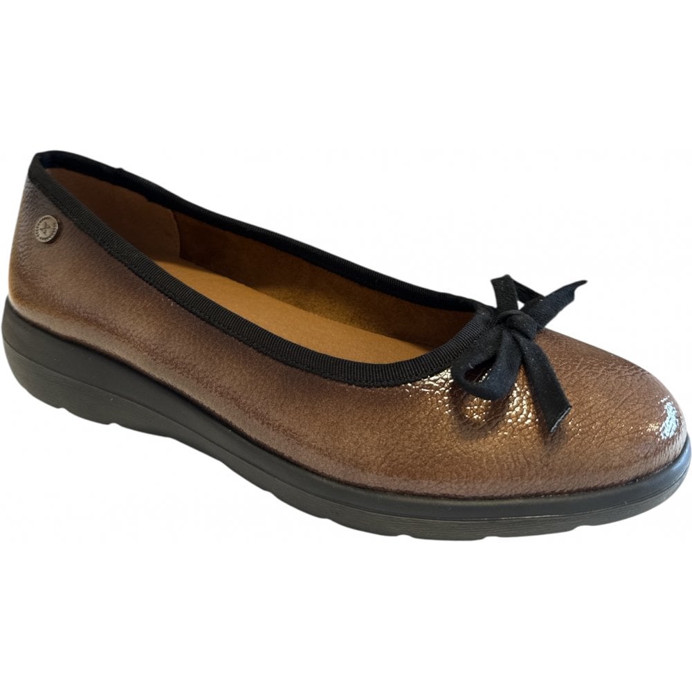 Xti 144578 Brown Faux Leather Ballet Pumps
