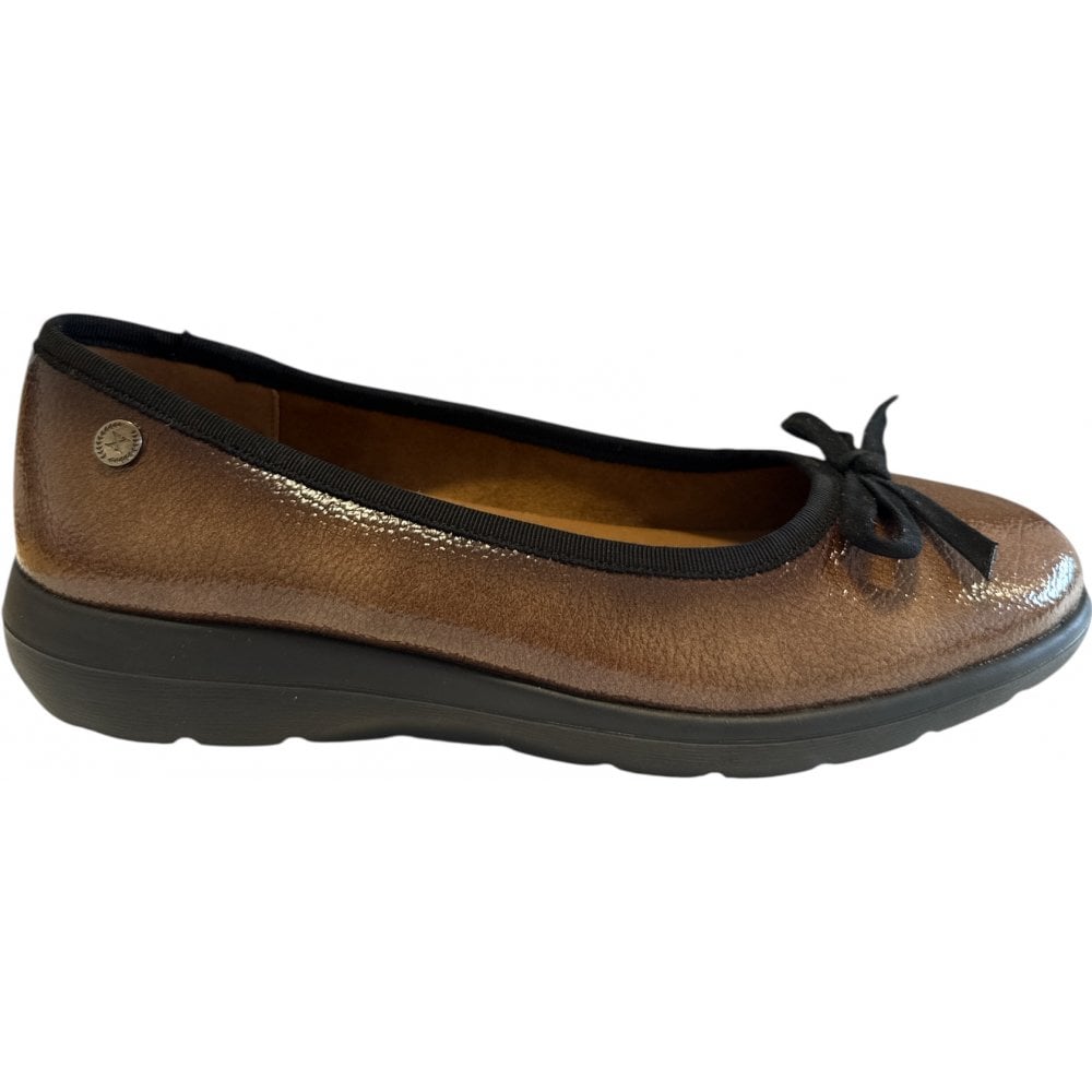 Xti 144578 Brown Faux Leather Ballet Pumps