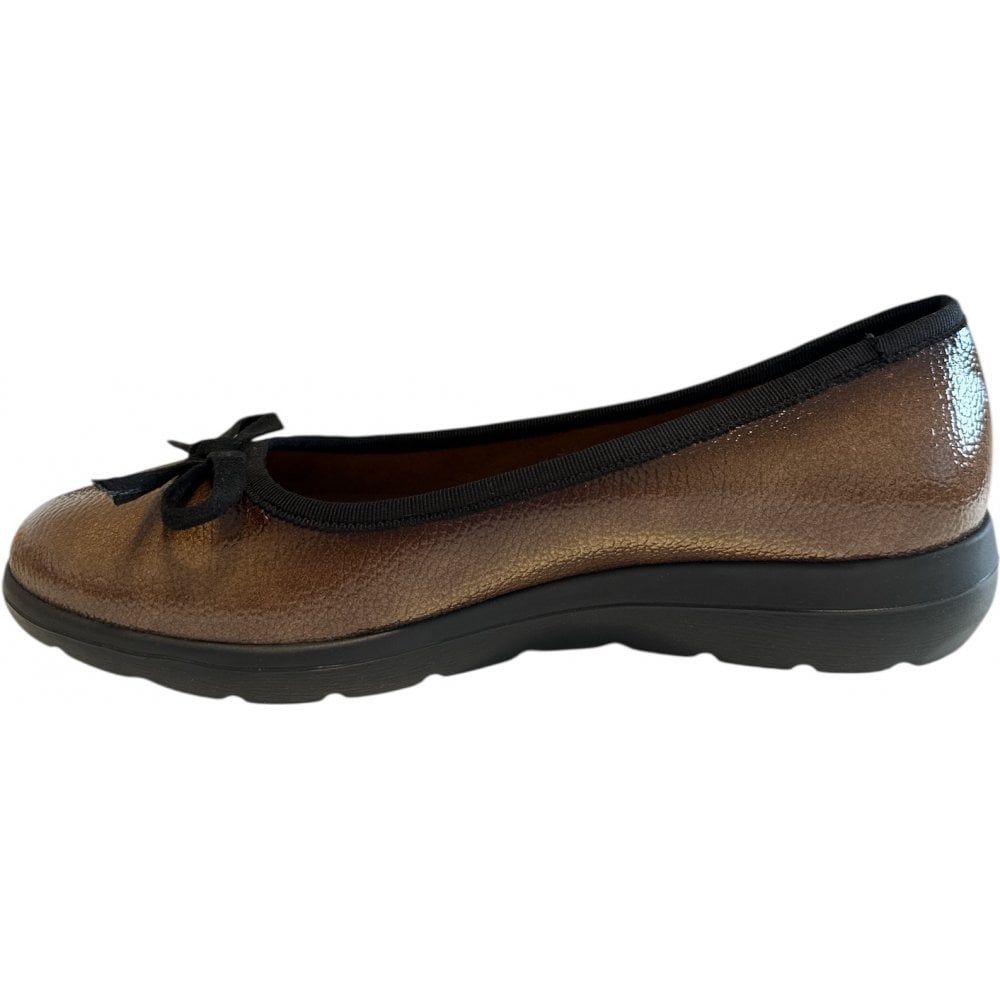 Xti 144578 Brown Faux Leather Ballet Pumps