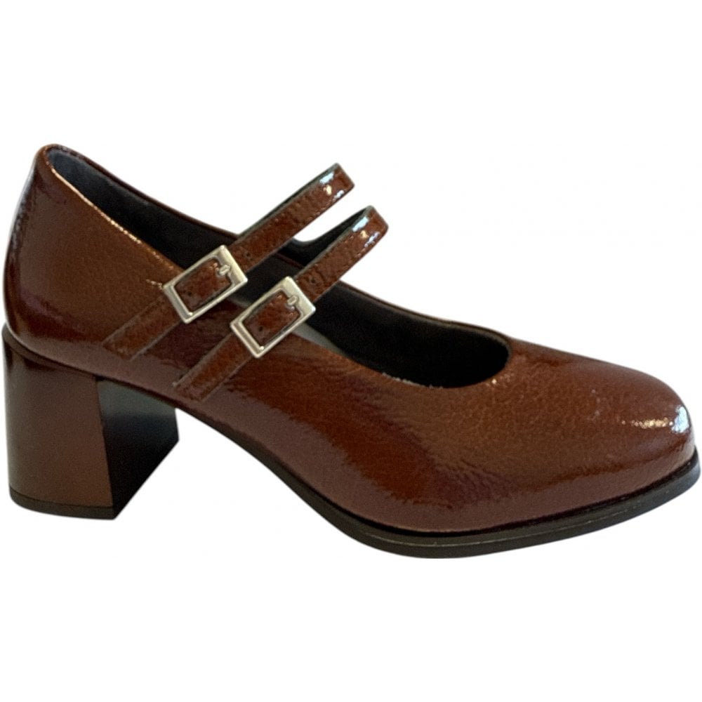 Pitillos 10.831 Brown Patent Mary Jane Shoes