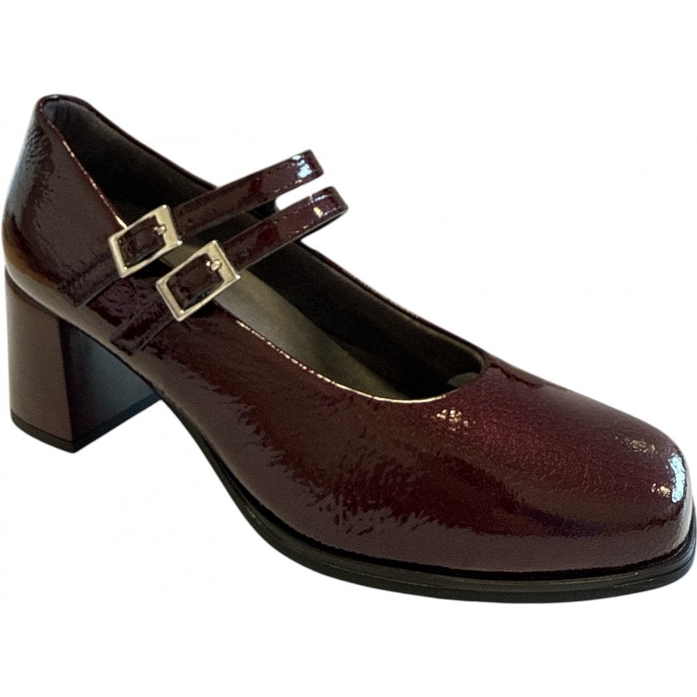 Pitillos 10.831 Burgundy Patent Mary Jane Shoes