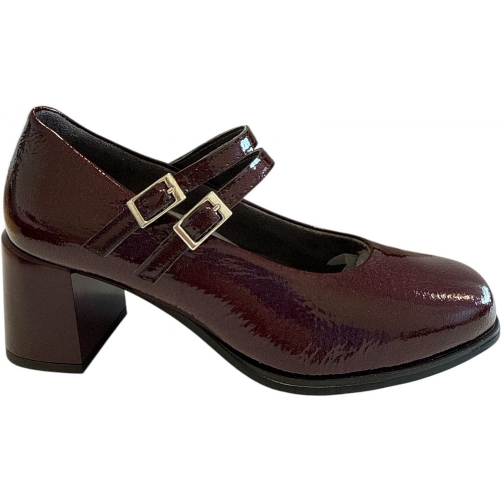 Pitillos 10.831 Burgundy Patent Mary Jane Shoes