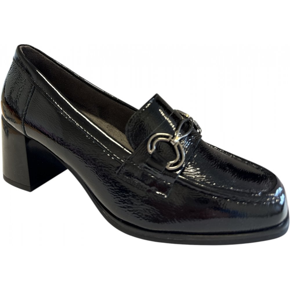 Pitillos 10.832 Black Patent Heeled Loafers