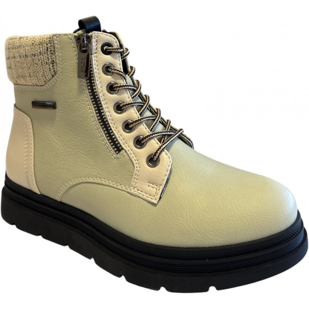 Lotus Saundra Off White Waterproof Boots