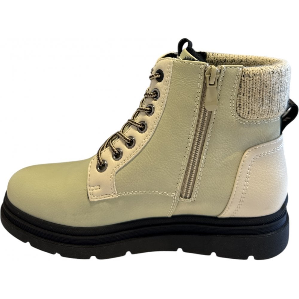 Lotus Saundra Off White Waterproof Boots