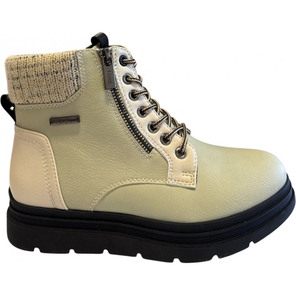 Lotus Saundra Off White Waterproof Boots