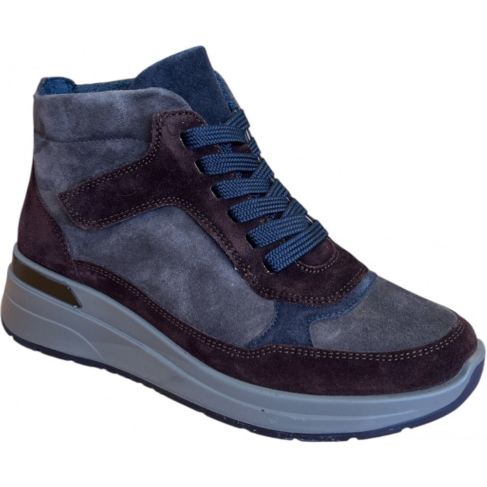 Ara Brown Suede Lace-Up Ankle Boots