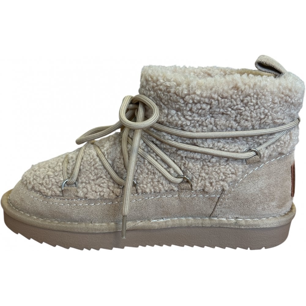 Xti 144728 Beige Faux Fur Lined Boots