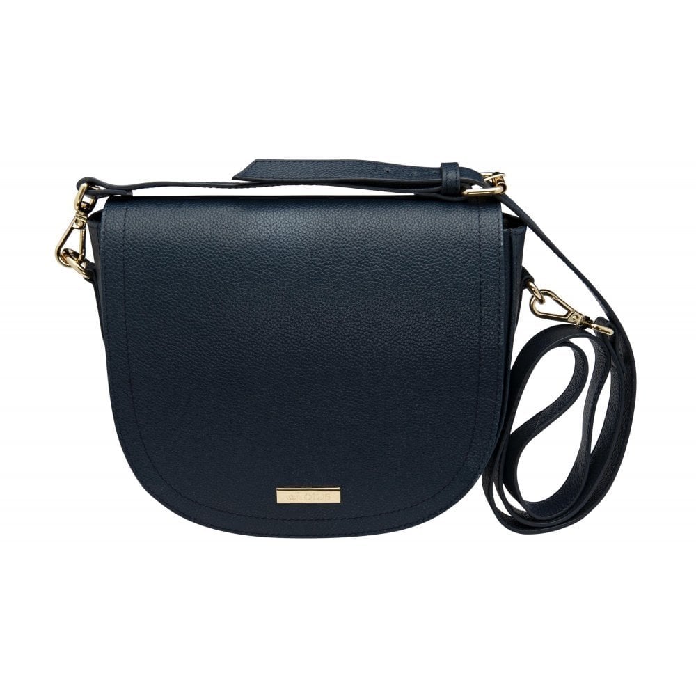 Lotus Ambra Navy Leather Handbag